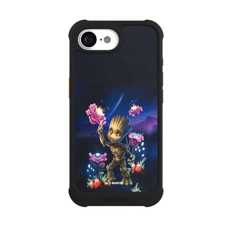 iPhone 16e NIVOmax Baby Groot Flowers