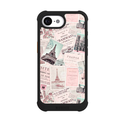 Apple iPhone 16e NIVOmax Vintage Paris Postcards Pattern
