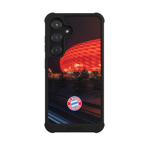 Samsung Galaxy S25 NIVOmax Allianz Arena bei Nacht FCB