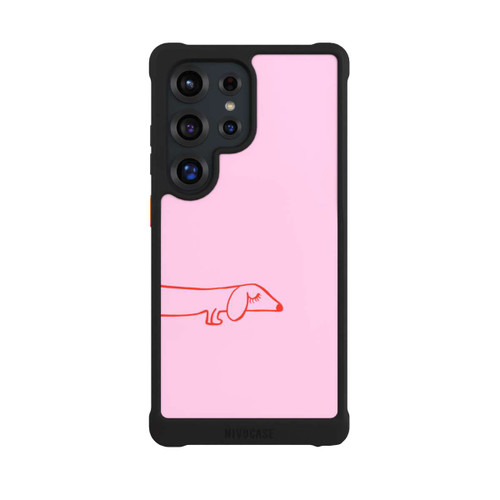 Samsung Galaxy S25 Ultra NIVOmax Dachshund Illustration Pink