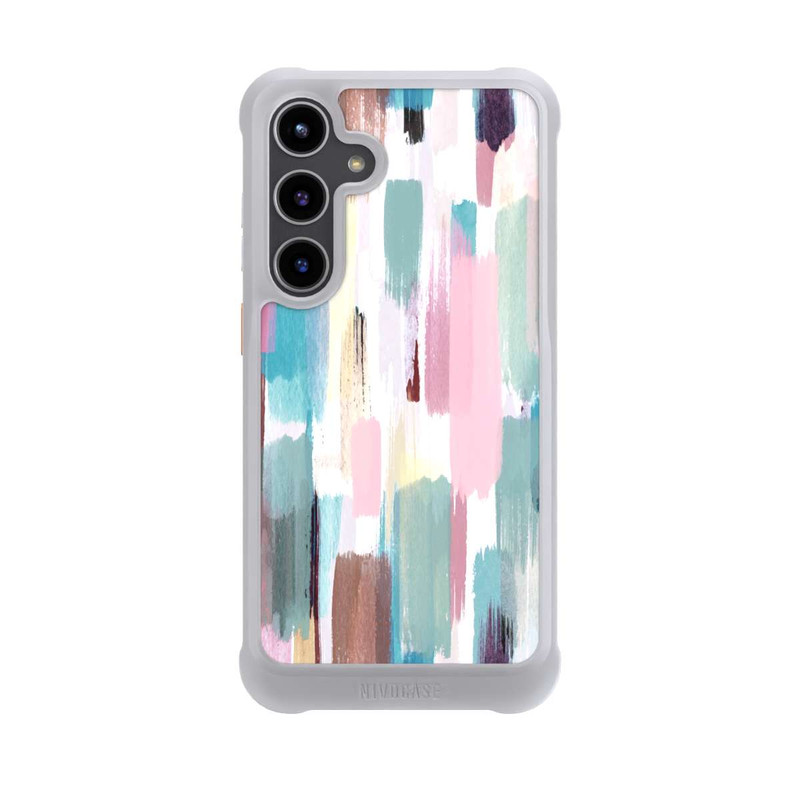Galaxy S24 + NIVOmax Abstrakte Pinselstriche in Pastelltönen