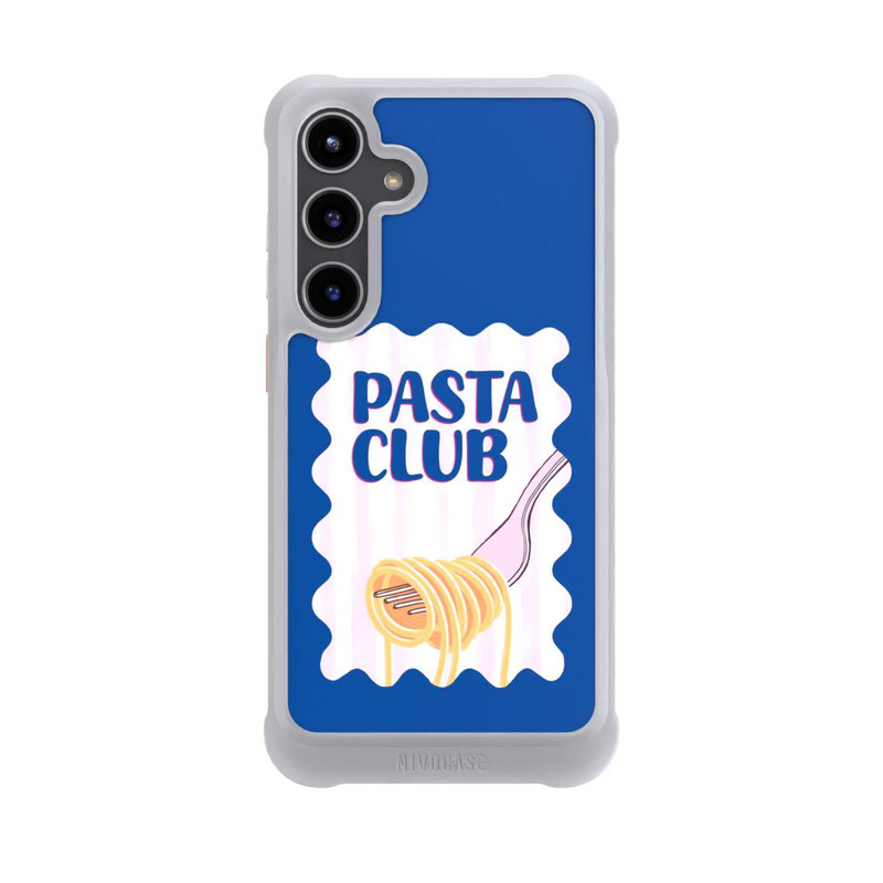 Galaxy S24 + NIVOmax Pasta Club in Blue and Pink