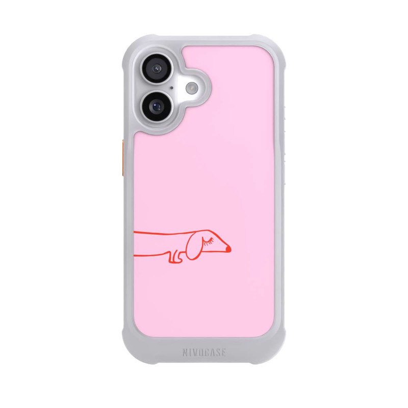 iPhone 17 NIVOmax Dachshund Illustration Pink