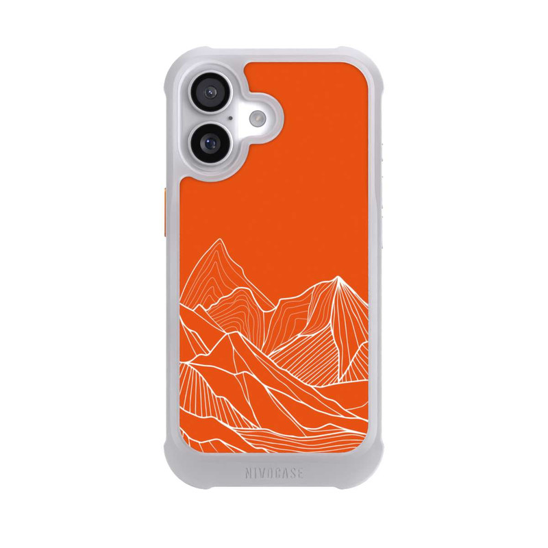 iPhone 17 NIVOmax Höhenlinien Berg Orange