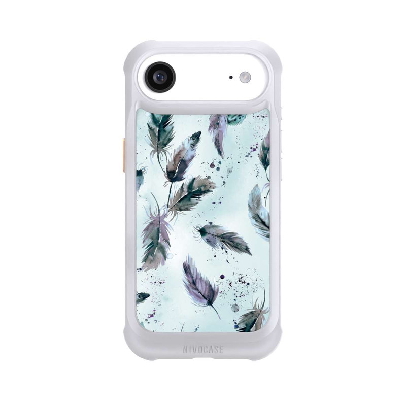 iPhone Air NIVOmax Magische Federn Sanftes Blau