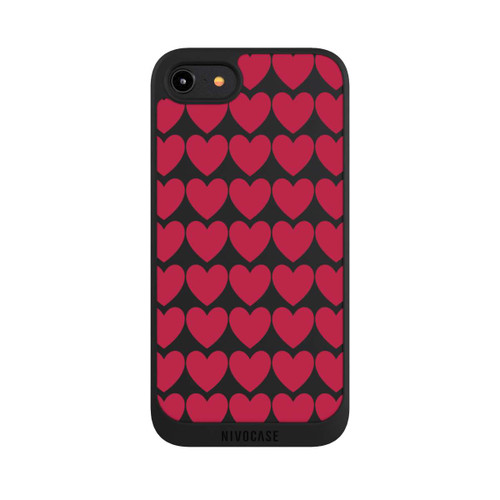Apple iPhone 8 NIVOpure Viva Magenta Hearts