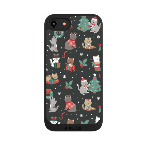 Apple iPhone 8 NIVOpure Christmas Festive Cute Holiday Kittens