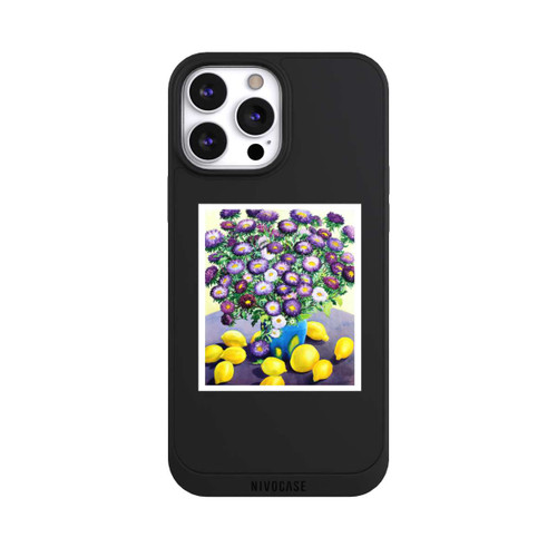 Apple iPhone 13 Pro Max NIVOpure Purple Asters and Lemons by Christopher Ryland