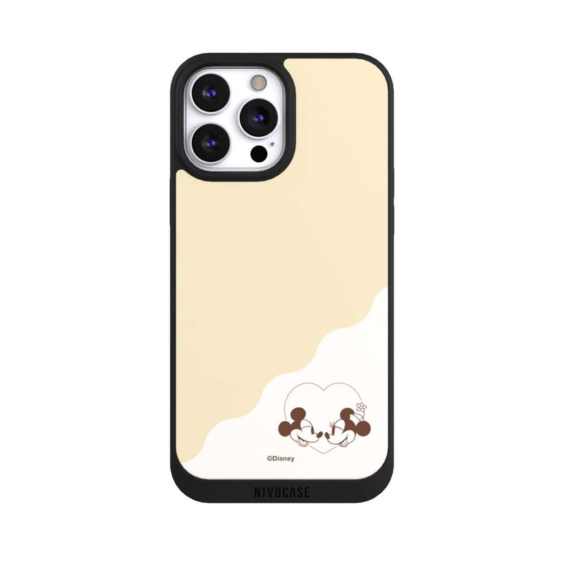 iPhone 13 Pro Max NIVOpure Mickey and Minnie Love Heart Beige