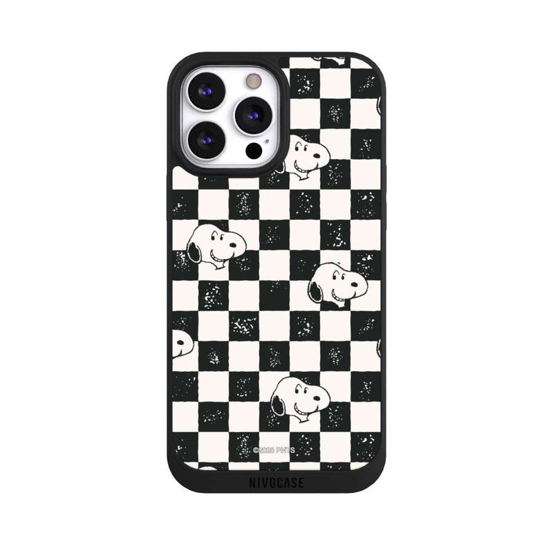 iPhone 13 Pro Max NIVOpure Snoopy Heads Checked Pattern