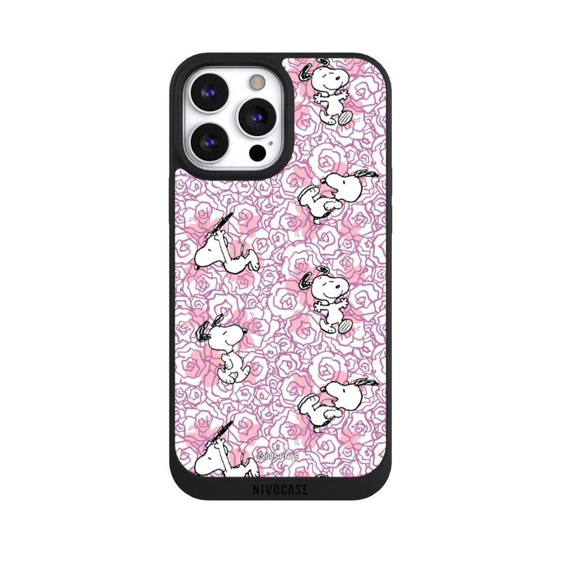 iPhone 13 Pro Max NIVOpure Peanuts Pink Roses Pattern