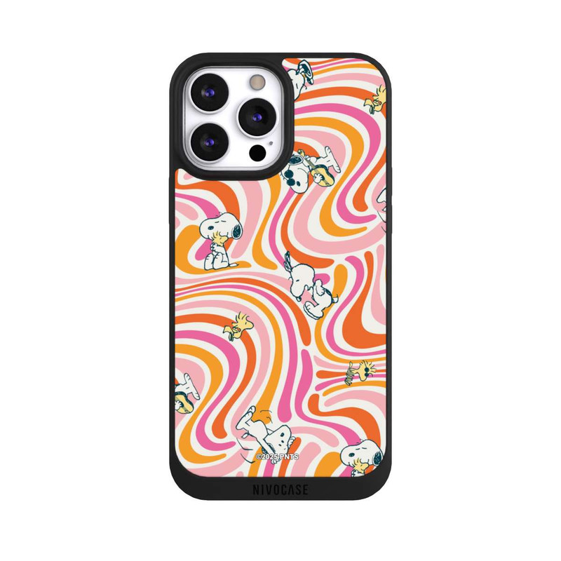 iPhone 13 Pro Max NIVOpure Peanuts Hippie Pattern Orange