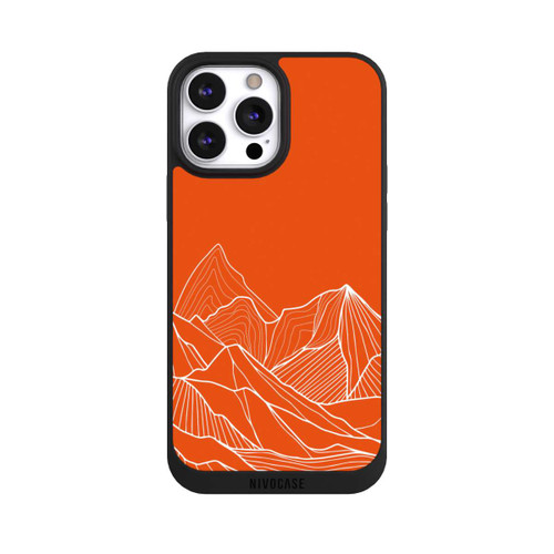 Apple iPhone 13 Pro Max NIVOpure Höhenlinien Berg Orange