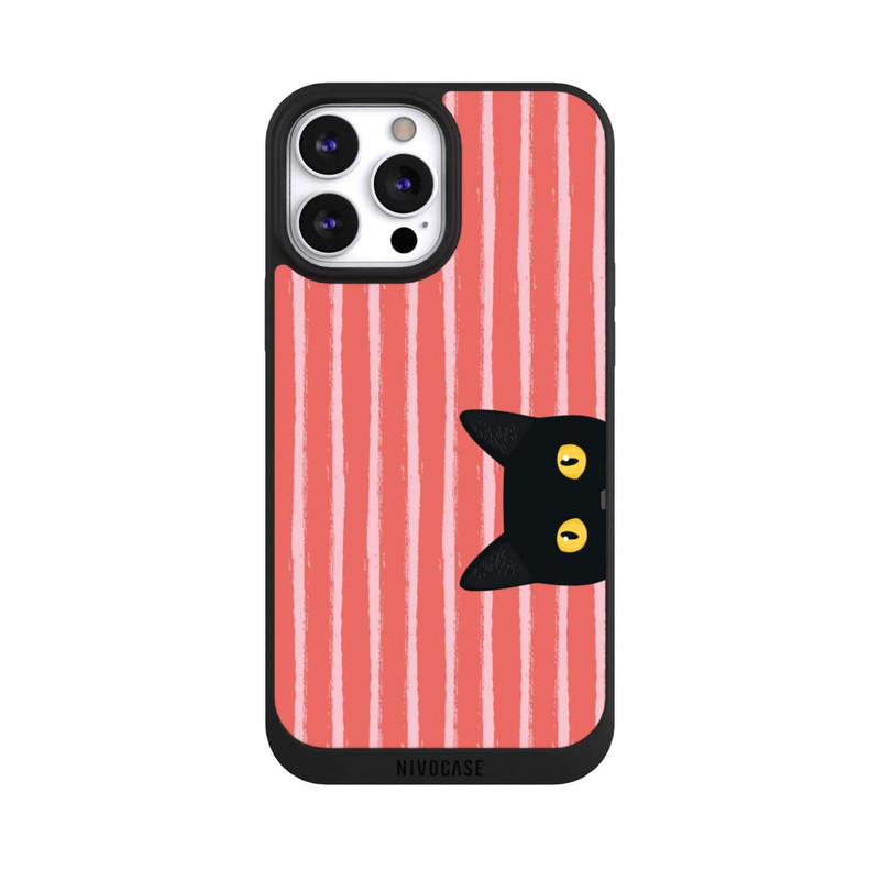 iPhone 13 Pro Max NIVOpure Schwarze Katze Gestreift Orange