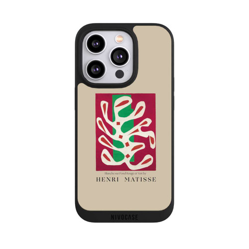 Apple iPhone 14 Pro NIVOpure Blanche sur Fond Rouge et Vert by Henri Matisse