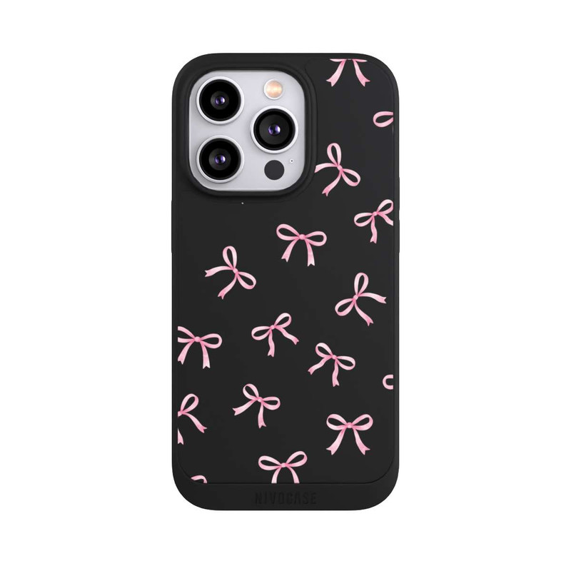 iPhone 14 Pro NIVOpure Pink Bows transparent with AI