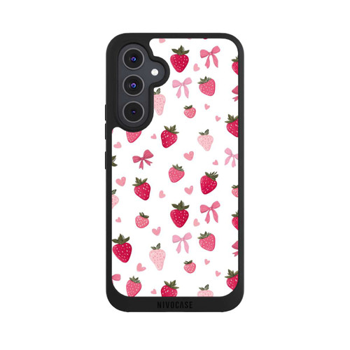 Samsung Galaxy A54 5G NIVOpure Strawberry Ribbon Pattern Pink