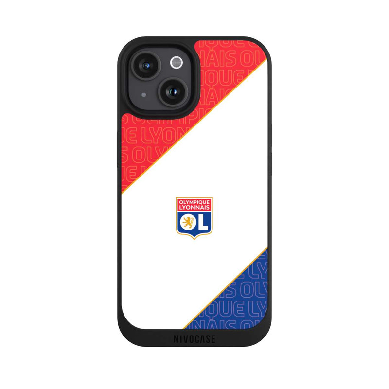 iPhone 15 NIVOpure Logo OL rouge et bleu