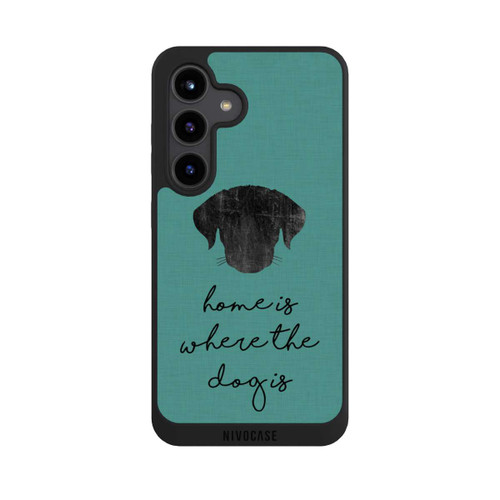 Samsung Galaxy S24 NIVOpure Home Is Where The Dog Is - Black on Turquoise 