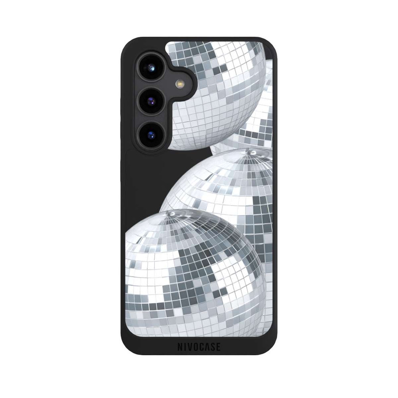 Galaxy S24 NIVOpure Disco Ball Party Silver Transparent with AI