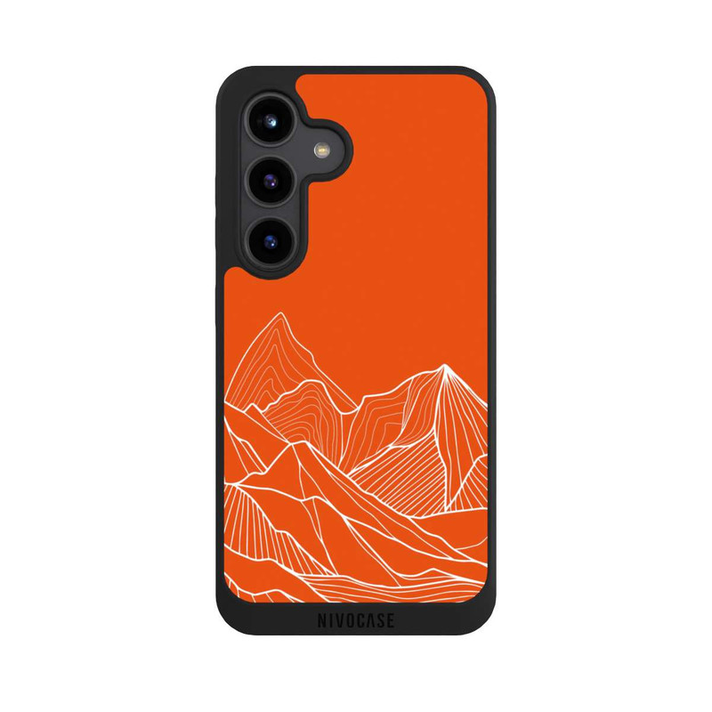 Galaxy S24 NIVOpure Montain Contour Line Art Orange