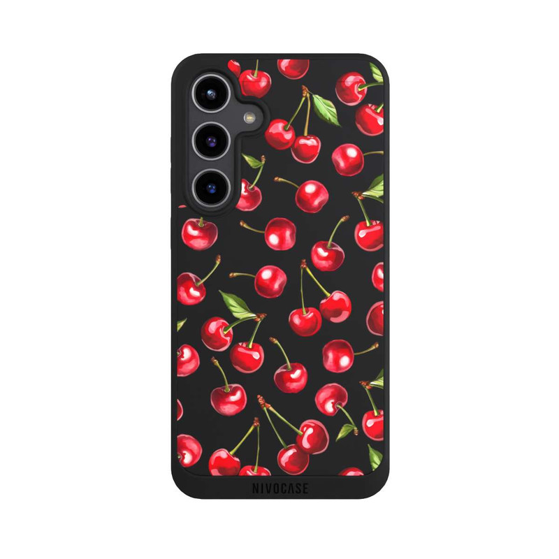 Galaxy S24 + NIVOpure Cherry Pattern Transparent With AI