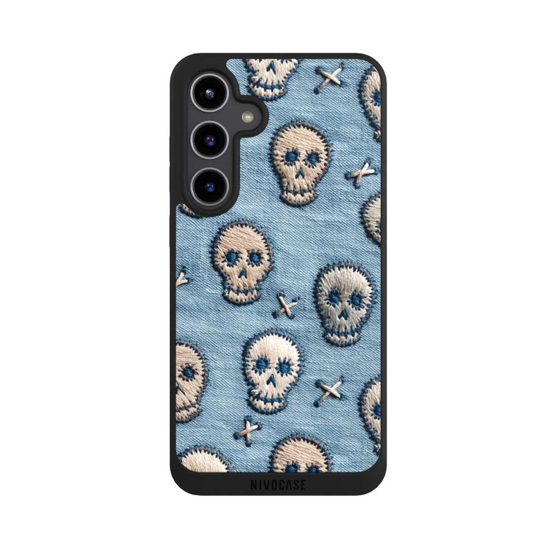 Galaxy S24 + NIVOpure Skulls on Jeans Pattern