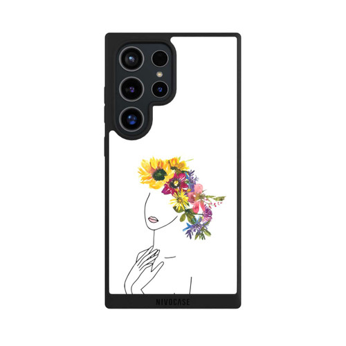 Samsung Galaxy S24 Ultra NIVOpure Line Art Woman flowercrown