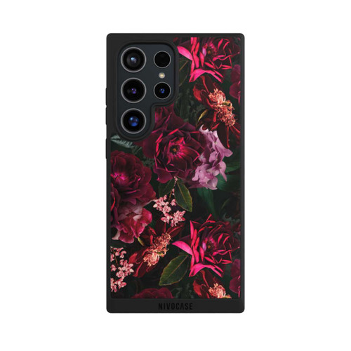 Samsung Galaxy S24 Ultra NIVOpure Dark Red and Pink Flowers