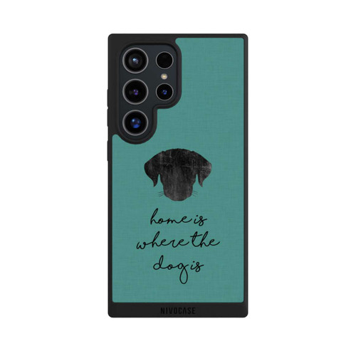 Samsung Galaxy S24 Ultra NIVOpure Home Is Where The Dog Is - Black on Turquoise 