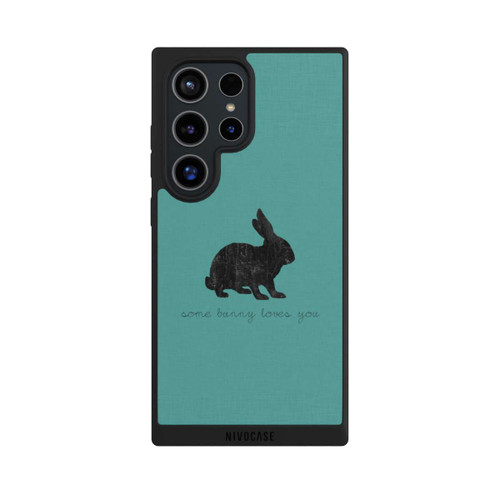 Samsung Galaxy S24 Ultra NIVOpure Some Bunny Loves You - Black on Turquoise