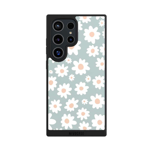 Samsung Galaxy S24 Ultra NIVOpure Daisy Flower Seamless Pattern Green