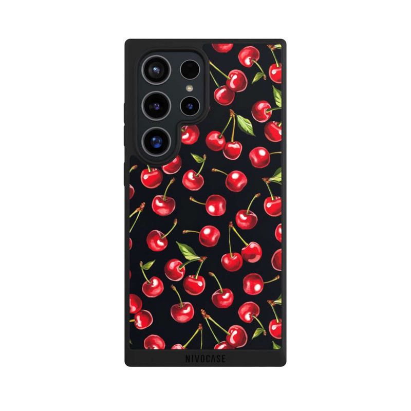 Galaxy S24 Ultra NIVOpure Cherry Pattern Black with AI