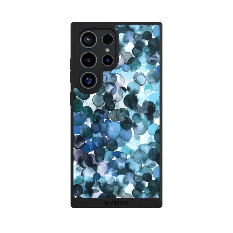 Galaxy S24 Ultra NIVOpure Watercolor Dots Blue Pattern