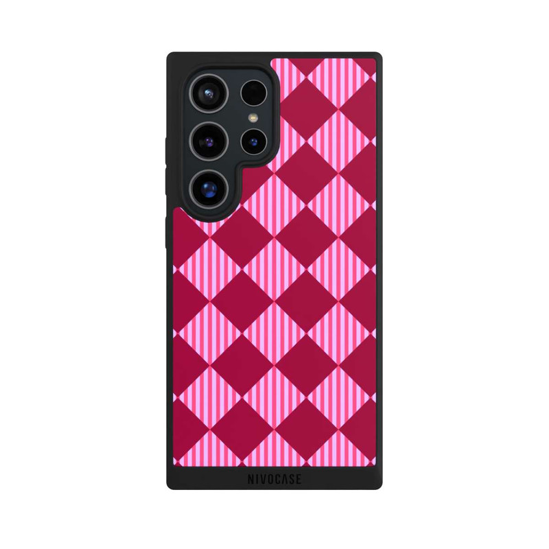 Galaxy S24 Ultra NIVOpure Diamond Pattern Red Pink