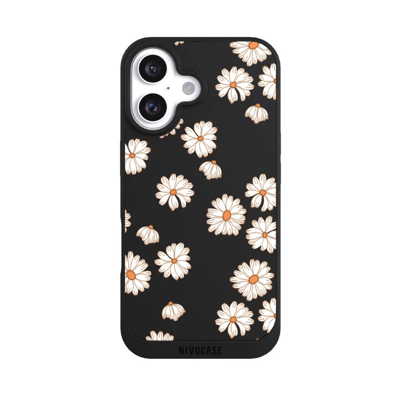 iPhone 16 NIVOpure Flowerpower Wallpaper White