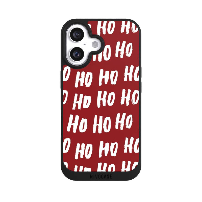 iPhone 16 NIVOpure Ho Ho Ho Christmas Red Pattern