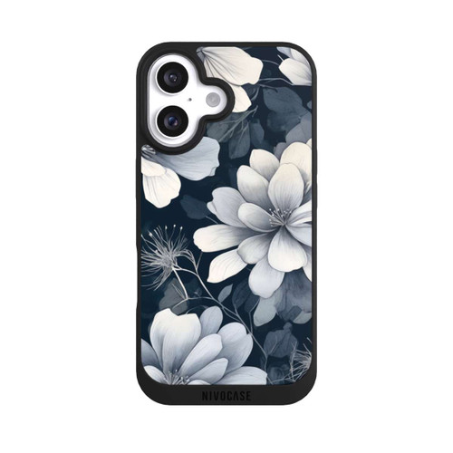 Apple iPhone 16 NIVOpure Negative Flower Blue White with AI