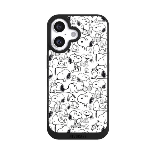 Apple iPhone 16 NIVOpure Classic Snoopy Pattern White