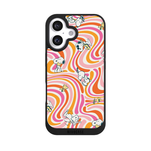 Apple iPhone 16 NIVOpure Peanuts Hippie Pattern Orange