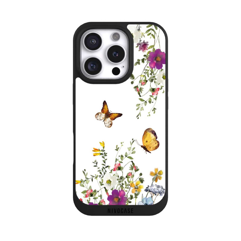 iPhone 16 Pro NIVOpure Butterflies And Colorful Flowers