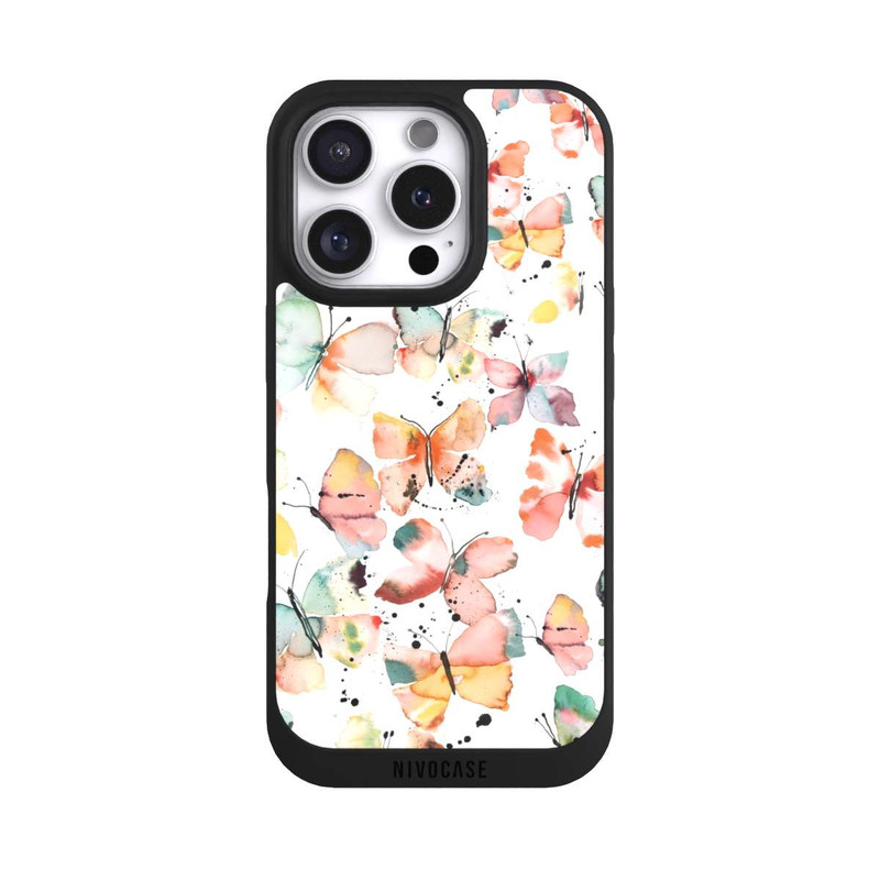 iPhone 16 Pro NIVOpure Butterflies Watercolor Pattern