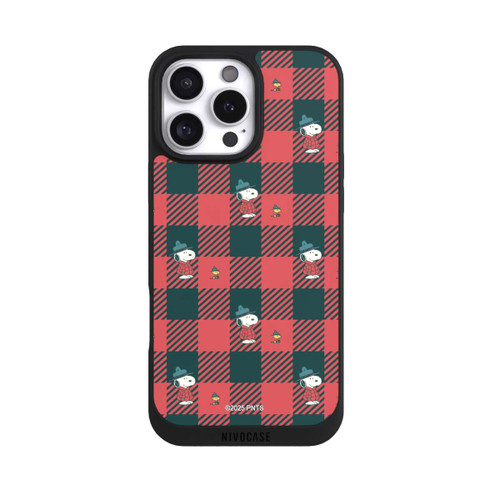 Apple iPhone 16 Pro Max NIVOpure Peanuts Red Tartan Pattern