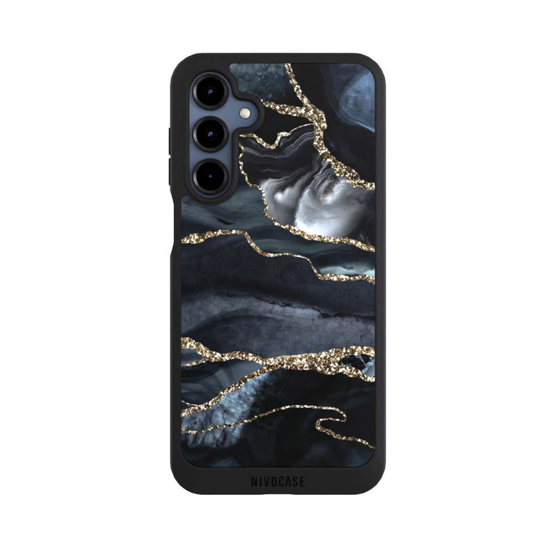 Galaxy A16 5G NIVOpure Dark Marble Gold Glitter Look