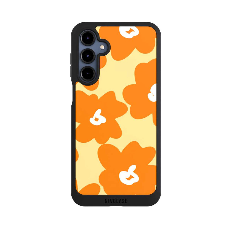 Galaxy A16 5G NIVOpure Retro floral pattern Päivi yellow orange
