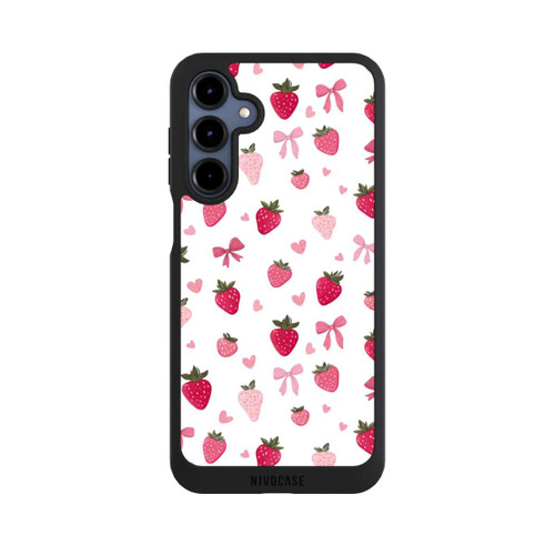 Samsung Galaxy A16 5G NIVOpure Strawberry Ribbon Pattern Pink