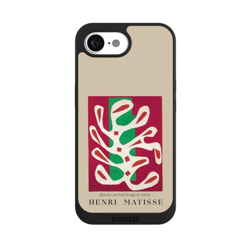 Apple iPhone 16e NIVOpure Blanche sur Fond Rouge et Vert by Henri Matisse