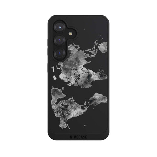 Samsung Galaxy S25 NIVOpure World Map Black Transparent