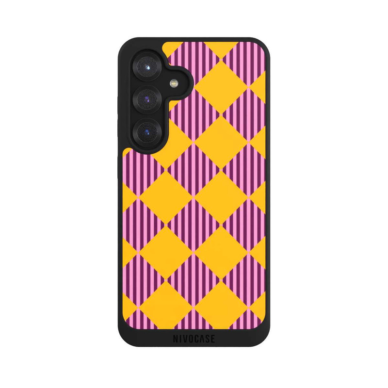 Galaxy S25 NIVOpure Diamond Pattern Red Yellow