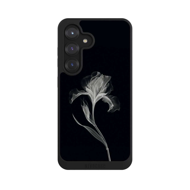 Galaxy S25 NIVOpure Negativ Flower Grey on Black with AI